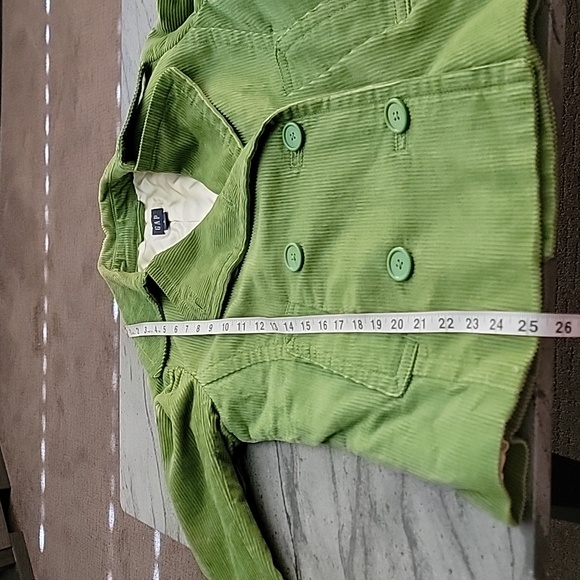 GAP 100% Cotton Corduroy Double Breasted Lined Peacoat green size S - Picture 12 of 12